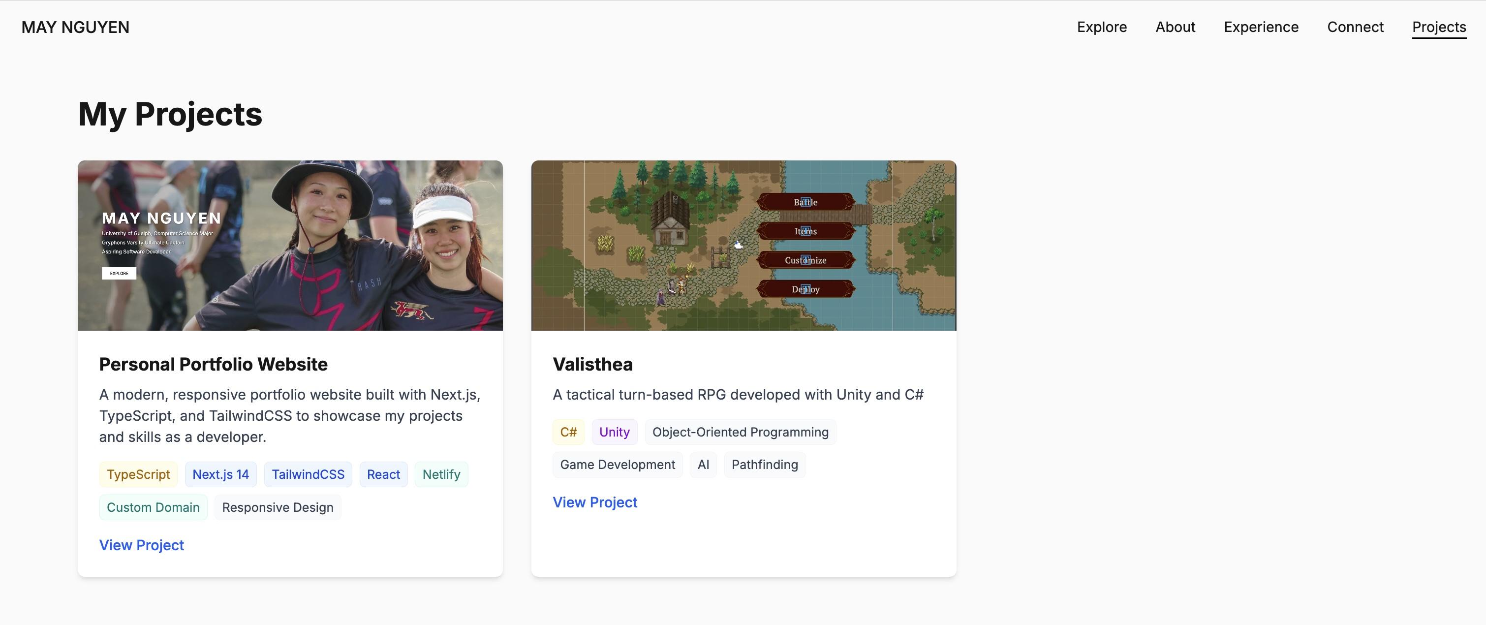 Personal Portfolio Website screenshot 1