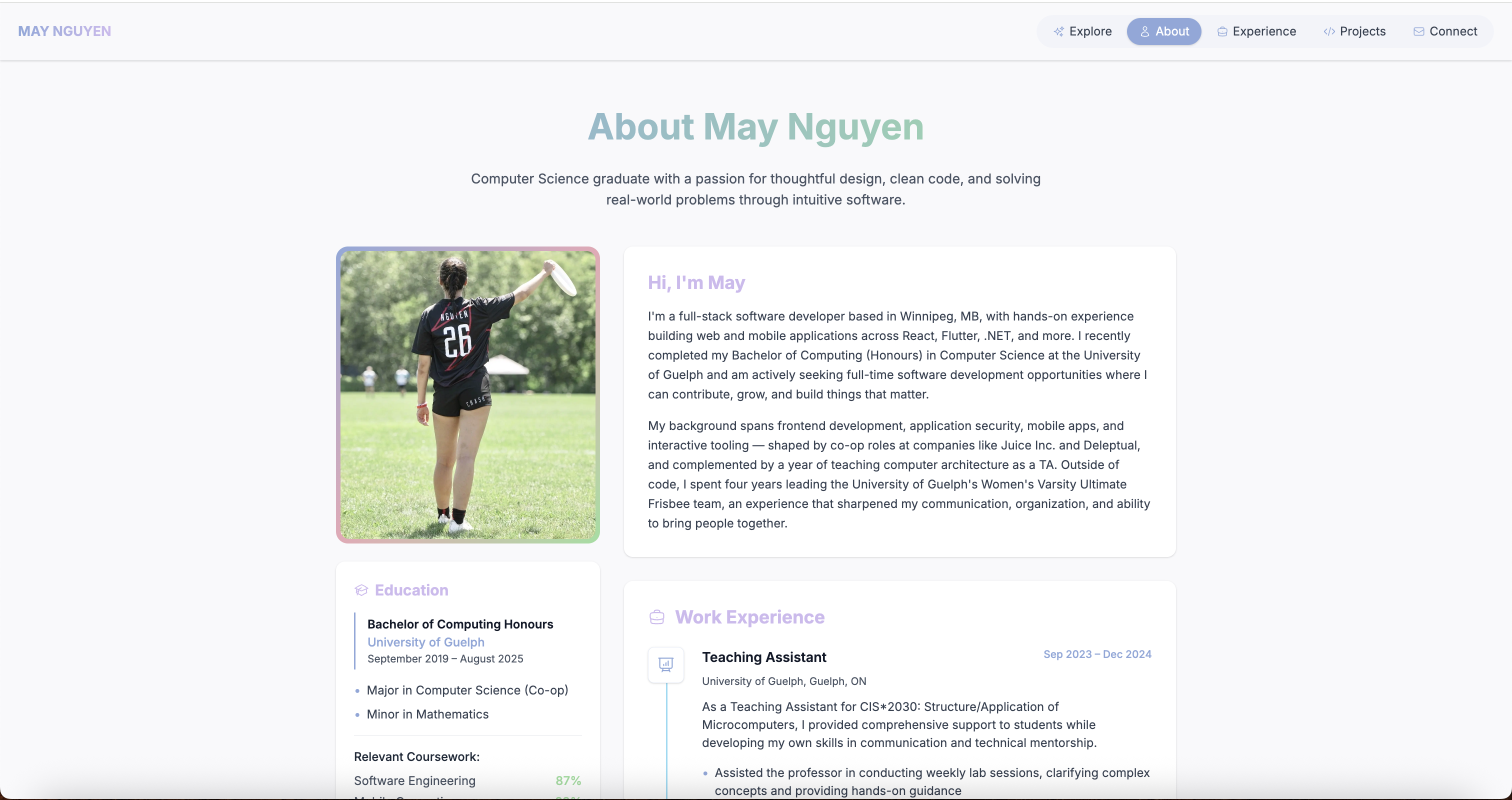 Personal Portfolio Website screenshot 2